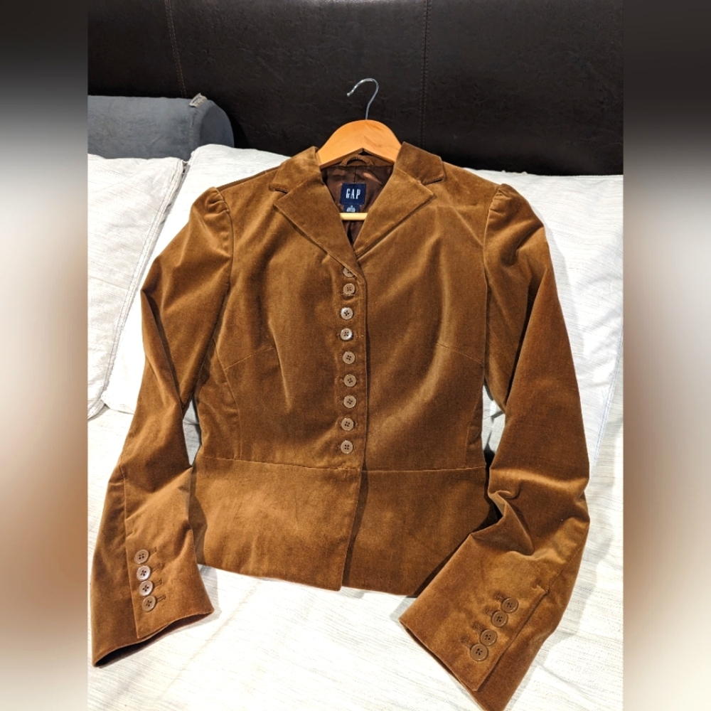 Brown fitted, Velvet jacket